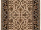 5×7 Latex Backed area Rugs Trio Traditional 5 X 7 area Rug In Ivory Black Linon Rug Tt0757