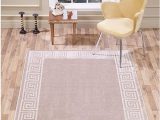 5×7 Latex Backed area Rugs Vcny Home Geo Border area Rug 5×7 Beige