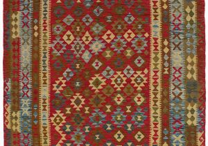 6 by 10 area Rugs Alia Handwoven Flatweave 6 6" X 10 Wool Red Green area Rug