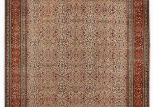6 by 6 area Rug E Of A Kind Ferrero Hand Knotted 6 6" X 9 7" Wool Cream Red Ochre area Rug