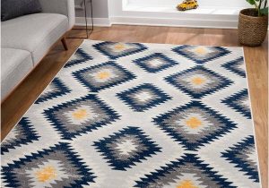 6 Foot by 7 Foot area Rug Rug Branch Savannah Blue 6 Ft. 7 In. X 9 Ft. 7 In. Modern Abstract …