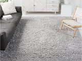 6 Foot by 7 Foot area Rug Safavieh Polar Shag Collection 6 Ft 7 In X 9 Ft 2 In Silver Psg800d solid Glam 3-inch Extra Thick area Rug