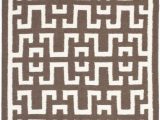 6 Foot by 9 Foot area Rugs Dhurries Shawn Chocolate Ivory 6 Ft X 9 Ft area Rug