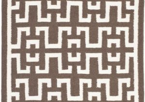 6 Foot by 9 Foot area Rugs Dhurries Shawn Chocolate Ivory 6 Ft X 9 Ft area Rug