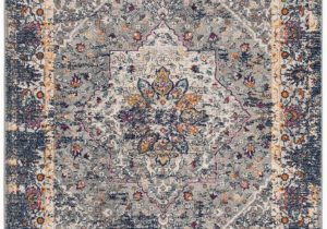 6 Foot Square area Rug Evoke Deonte Grey Navy 6 Ft 7 Inch X 6 Ft 7 Inch Square