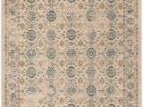 6 Foot Square area Rug Evoke Donna Beige Turquoise 6 Ft 7 Inch X 6 Ft 7 Inch Square area Rug