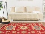6 X 8 Wool area Rugs One-of-a-kind Raees Hand-knotted New Age 6’6″ X 9’8″ Wool area Rug In Dark Red