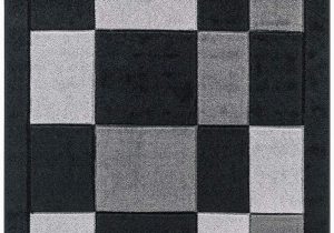 60 X 80 area Rug Black and Grey 60 X 110 Cm soft Super Thick Havana Beautiful Square Pattern Rugs Small Carpets Stain Resistant for Living and Bedroom area Rug