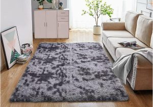 6ft by 8ft area Rug Latepis Plush Shag Dark Grey 6 Ft. X 8 Ft. solid Polyester area …