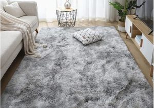6ft by 8ft area Rug Latepis Plush Shag Light Grey 6 Ft. X 8 Ft. solid Polyester area …