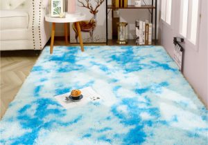 6ft X 6ft area Rugs iseau soft Shag area Rug Modern Indoor Fluffy Rugs, Ultra Comfy Abstract Shaggy Fur Living Room Carpets, Suitable as Bedroom Nursery Rug for Girls and …