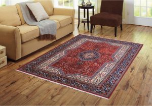 6×9 area Rugs for Dining Room Indian Handknotted Rug Decorative Wool area Rugs 6×9 Red Traditional Carpets