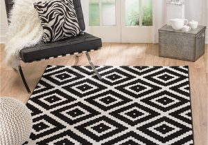6×9 Black and White area Rug Summit 046 Black White Diamond area Rug Modern Abstract Many Sizes Available 4 10" X 7 2"