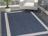 6×9 Indoor Outdoor area Rugs Camilson Outdoor Rug – Modern area Rugs for Indoor and Outdoor Patios, Kitchen and Hallway Mats – Washable Outside Carpet (6×9, Bordered – Blue / …