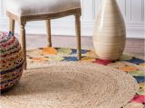 7 Feet Round area Rugs 6 Feet Round Multicolored Braided area Rug Handwoven Extra