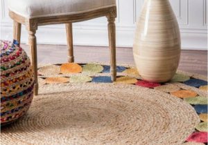 7 Feet Round area Rugs 6 Feet Round Multicolored Braided area Rug Handwoven Extra