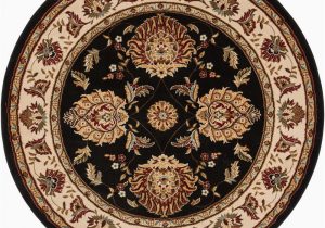 8 Foot Round Black area Rug Well Woven Timeless Abbasi Black Traditional oriental 8 Ft