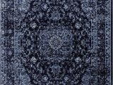 8 X 10 Navy area Rug Graphite Navy Blue Vintage area Rug