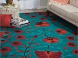 8 X 10 Teal area Rug Nourison Suzani Teal Rectangle area Rug 8 Feet by 10 Feet 6 Inches 8 X 10 6"