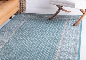 8 X 10 Teal area Rug Unique Loom Williamsburg Collection Traditional Border Teal area Rug 8 0 X 10 0