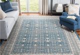 8 X 11 area Rugs On Sale Safavieh sofia Collection 8′ X 11′ Blue / Beige sof376c Vintage oriental Distressed Non-shedding Living Room Bedroom Dining Home Office area Rug