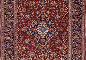 8 X 12 Blue Rug Red 8 X 12 Kashan Persian Rug