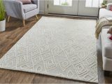 8ft X 10ft area Rugs Cavan Contemporary organic Wool Rug, White/gray, 8ft X 10ft area …