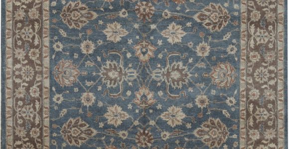 8×10 Blue and Brown area Rugs Cornwall oriental Hand Knotted 8 X 10 Wool Blue Brown area Rug
