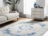 8×8 Blue area Rug Nuloom Bodrum 8 X 8 Blue Square Indoor Distressed/overdyed area …