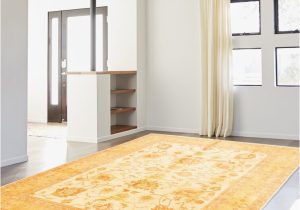 9 X 11 Wool area Rugs One-of-a-kind Hand-knotted New Age 9′ X 11’8″ Wool area Rug In Light Yellow