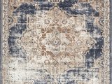 Abbeville Blue Cream area Rug Kenneth Dark Blue Beige area Rug