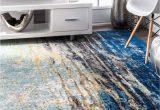 Abstract Loomed area Rug Nuloom Nuloom Abstract Contemporary Modern area Rug Multi In Blue