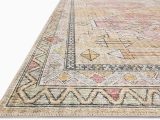 Alexander Home Leanne Traditional Distressed area Rug Loloi Ii Skye Collection Sky-01 Traditional Rug 2′-3″ X 3′-9″ Gold …