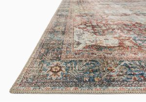 Alexander Home Leanne Traditional Distressed Printed area Rug Loloi Ii Loren Collection Lq-14 Brick / Multi, Traditional 5 Ft X 7 Ft 6 In …