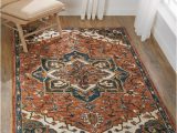 Alexander Home Traditional Distressed Rust Blue Medallion Printed area Rug Alexander Home Bohemian & Eclectic Accent Cotton Farmhouse Rug …