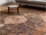 Alexander Home Traditional Distressed Rust Blue Medallion Printed area Rug Alexander Home Bohemian & Eclectic Accent Cotton Transitional Rug …