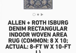 Allen Roth area Rug 8×10 Allen Roth isburg Denim Rectangular Indoor Woven area Rug 8ft  10ft