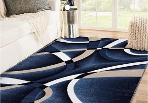 Amazon 5 X 7 area Rugs Persian area Rugs 2305 Modern Abstract area Rug Carpet, Navy / 5 X 7,2305 Navy 5×7