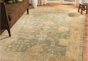 Amazon area Rugs 10 X 14 Safavieh Oushak Collection 10′ X 14′ Medium Blue / Green Osh117a Hand-knotted Traditional oriental Premium Wool area Rug