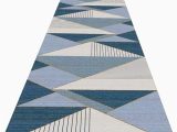 Amazon area Rugs and Runners Hallway Rug Runner Grey/blue Washable Rugs Geometric Contemporary Large Carpet Runner with Non-slip Backing Can Be Cut Pet Friendly Short Pile Fabric