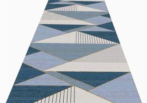 Amazon area Rugs and Runners Hallway Rug Runner Grey/blue Washable Rugs Geometric Contemporary Large Carpet Runner with Non-slip Backing Can Be Cut Pet Friendly Short Pile Fabric