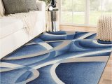 Amazon Blue area Rugs Persian area Rugs 2305 Blue 4 X 5 Modern Abstract area Rug Carpet