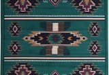 American Indian Style area Rugs Rugs 4 Less Collection southwest Native American Indian area Rug Design In Hunter Dark Green Sw3 5 X7