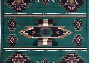 American Indian Style area Rugs Rugs 4 Less Collection southwest Native American Indian area Rug Design In Hunter Dark Green Sw3 5 X7