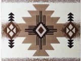 American Indian Style area Rugs south West Native American area Rug Design C318 Ivory 8 Feet X 10 Feet