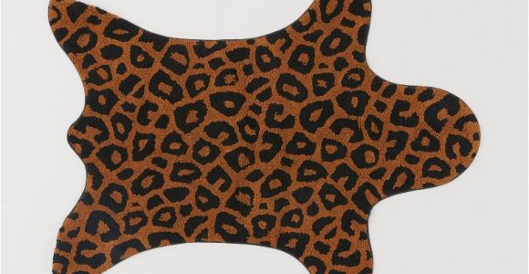 Animal Print Bath Rugs Animal Shaped Mat Brown Leopard Print Home All