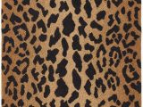 Animal Print Bath Rugs Leopard Animal Print Hand Hooked Wool Brown Black area Rug