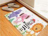 Animal Print Bath Rugs Lion Elephant Zebra Print Kids Bath Rug