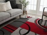 Anne Gray True Red area Rug Well Woven Ruby Galaxy Waves Grey/red 4 Ft. X 5 Ft. Modern …