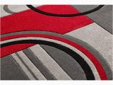 Anne Gray True Red area Rug Well Woven Ruby Galaxy Waves Grey/red 4 Ft. X 5 Ft. Modern …
